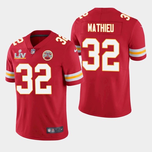 Men's Kansas City Chiefs #32 Tyrann Mathieu Red 2021 Super Bowl LV Stitched NFL Jersey